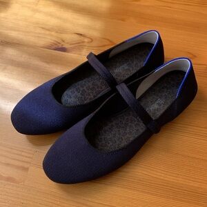 Rothy's The Square Mary Jane Flats in Dark Navy Size 8.5